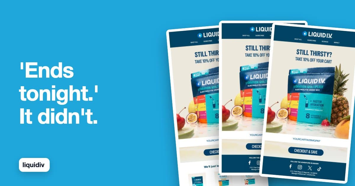 Liquid I.V.'s Discount Diary: What 'Ends Tonight' Means
